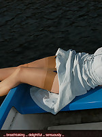 Angel in sheer tender stockings