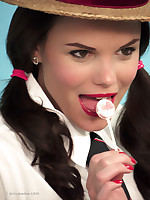 Naughty college girl dares to striptease.